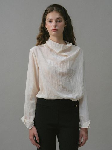 U Half Neck Wrinkle Blouse_2colors - ANEDIT - Modalova