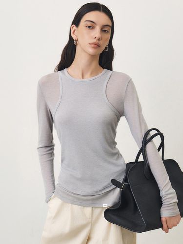 Layered Long-Sleeved T-Shirt_GREY - ARTID - Modalova