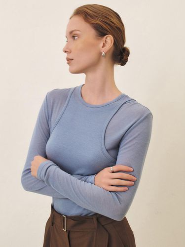 Layered Long-Sleeved T-Shirt_BLUE - ARTID - Modalova