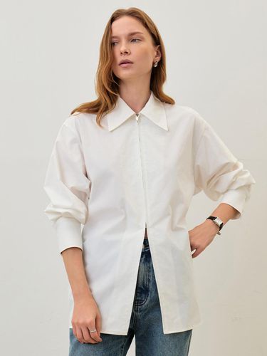 Unbalanced slit shirt_WHITE - ARTID - Modalova