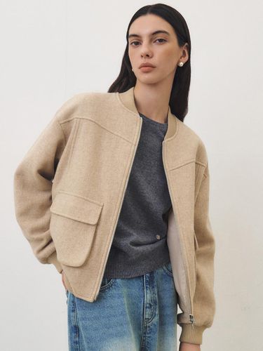 Wool Pocket Blouson Jumper_BEIGE - ARTID - Modalova