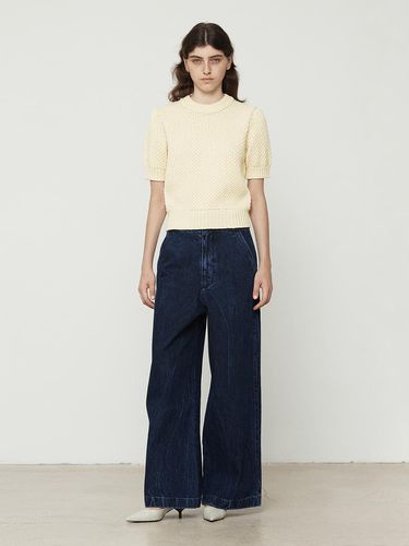 High-waist crease washing denim [Indigo blue] - Current - Modalova