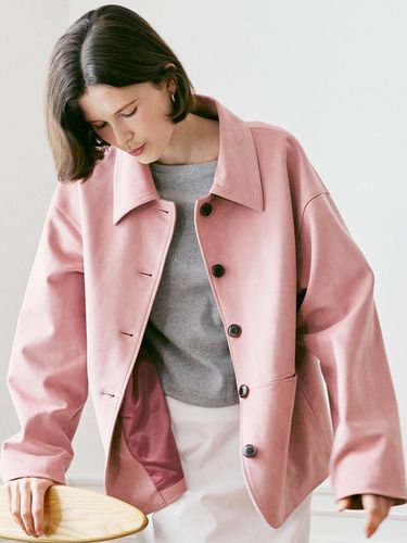 A FAUX SUEDE JACKET_PINK - AMONG - Modalova