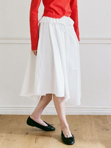 A UNBALANCE FRILL SKIRT_WHITE - AMONG - Modalova