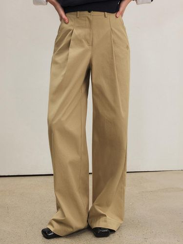 One-tuck Wide Chino Pants_CAMEL BEIGE - CITYBREEZE - Modalova