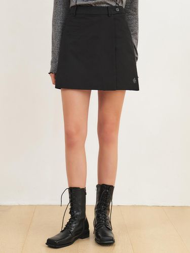 Wrap mini skirt_BLACK - CITYBREEZE - Modalova