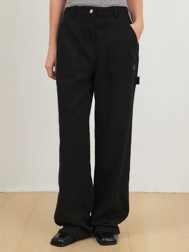 Carpenter wide denim pants_BLACK - CITYBREEZE - Modalova