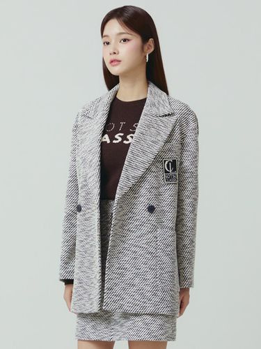 It MICHAA Oversized Fit Tweed Double Jacket ITNAWJ - itMICHAA - Modalova