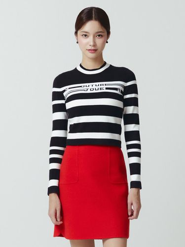 It MICHAA Stripe Lettering Knitwear Top ITNAKPO140 - itMICHAA - Modalova