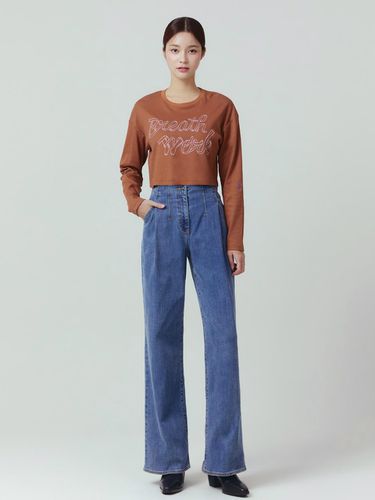 It MICHAA High Waist Denim Pants ITNADPT210 (BLUE) - itMICHAA - Modalova