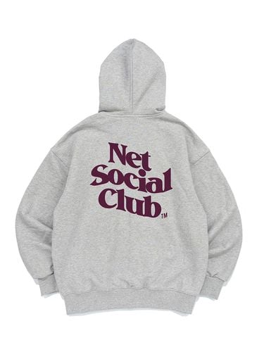 WAVY LOGO HOOD ZIP-UP (MELANGE) - Net Social Club - Modalova