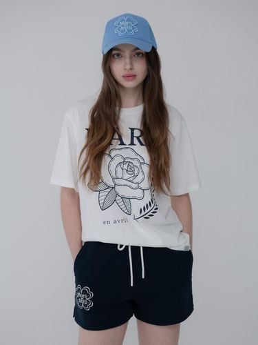 ROSE TSHIRT_WHITE NAVY - mars en avril - Modalova