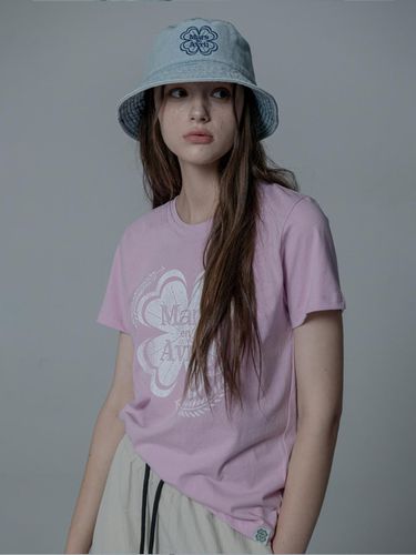 VINTAGE CLOVER TSHIRT_LILAC WHITE - mars en avril - Modalova