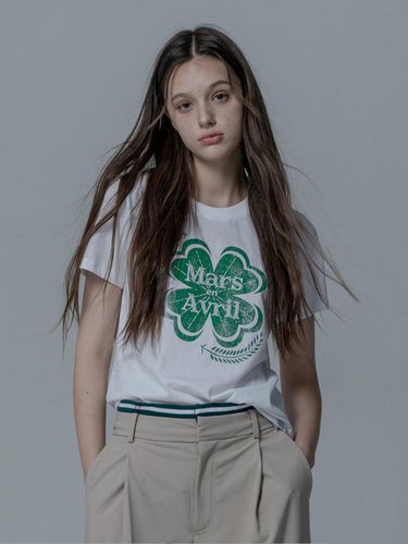 VINTAGE CLOVER TSHIRT_WHITE GREEN - mars en avril - Modalova