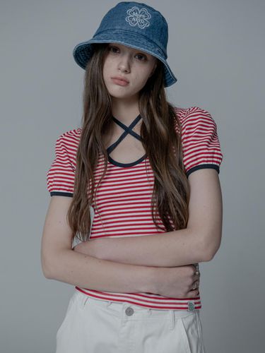 STRIPE STRING TSHIRT_RED - mars en avril - Modalova