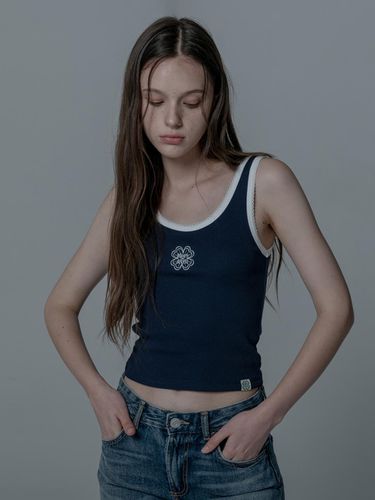 PINCOAT SLEEVELESS_NAVY WHITE - mars en avril - Modalova