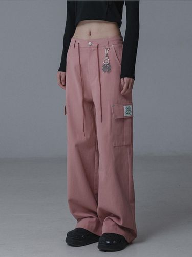 WIDE STRING CARGO PANTS_PINK - mars en avril - Modalova