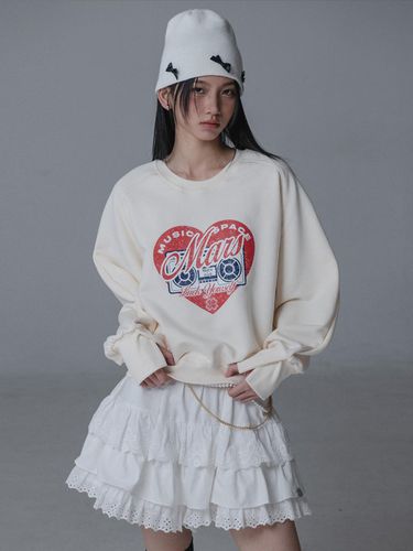 HEART SWEATSHIRT_CREAM - mars en avril - Modalova