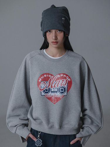 HEART SWEATSHIRT_GRAY - mars en avril - Modalova