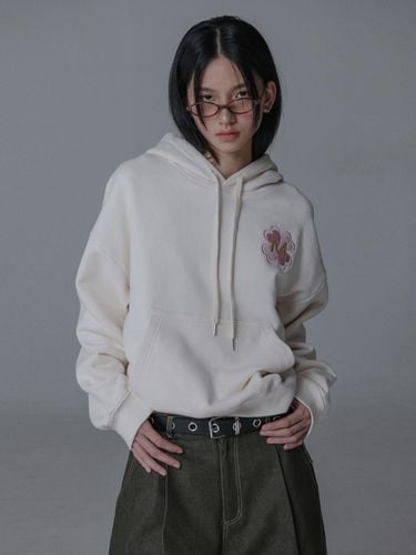 CLOVER M NEEDLEWORK HOODY_WHITE - mars en avril - Modalova