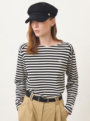 Classic Stripe Long-Sleeved T-Shirt_BLACK WHITE - ARTID - Modalova