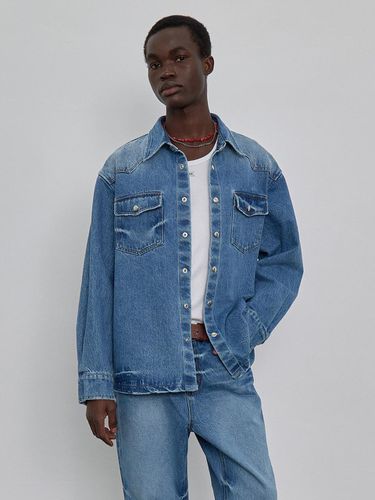 Western domingo denim shirt_blue - NUAKLE - Modalova