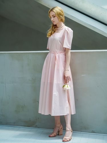 UN MATIN DETE PUFF SLEEVE ROSE DRESS - NOIXTE - Modalova