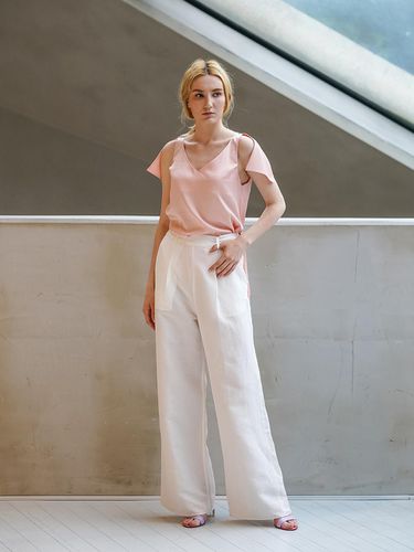 SOLE BANDING LINEN LONG PANTS - NOIXTE - Modalova