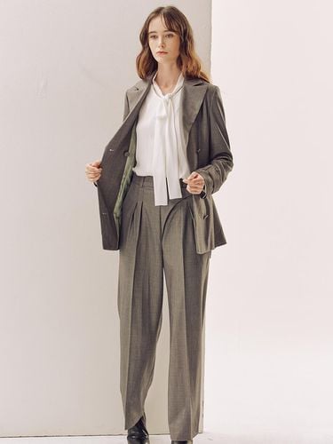 NOIXTE UNBALANCE WIDE SLACKS_GRAY - NOIXTE - Modalova