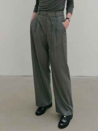 LOAN WOOL TUCK BELTED PANTS_2 colors - LOOKAST - Modalova