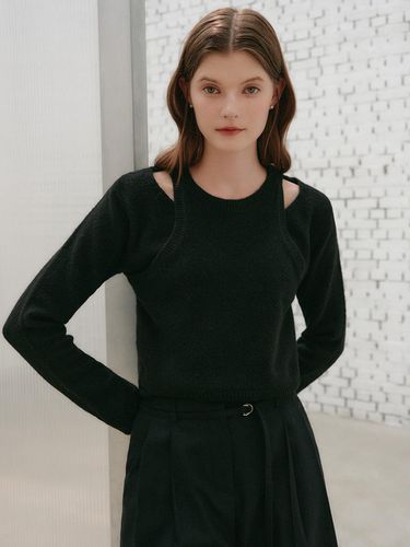 Lindy wool layered knit top - LOOKAST - Modalova