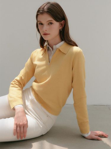 Melony Half Zip-Up Knitwear - LOOKAST - Modalova