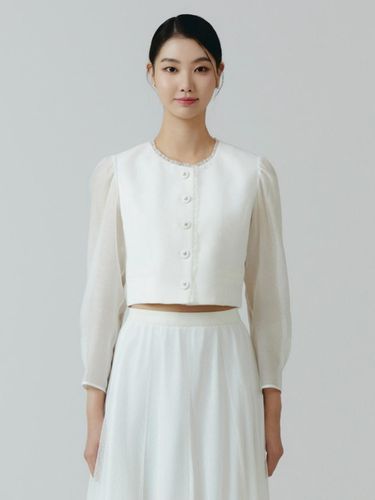 ItMICHAA Tweed Texture Block Blouse ITO2WBL730 - IT MICHAA - Modalova