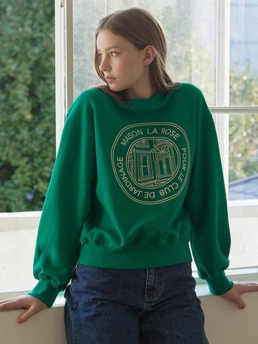 Maison La Rose Print Sweatshirt - Green - NONLOCAL - Modalova