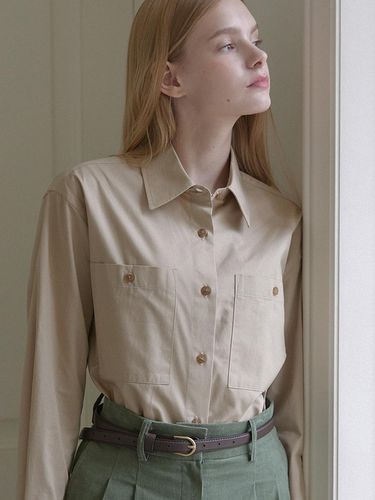 Classic Two Pocket Shirt - Beige - NONLOCAL - Modalova