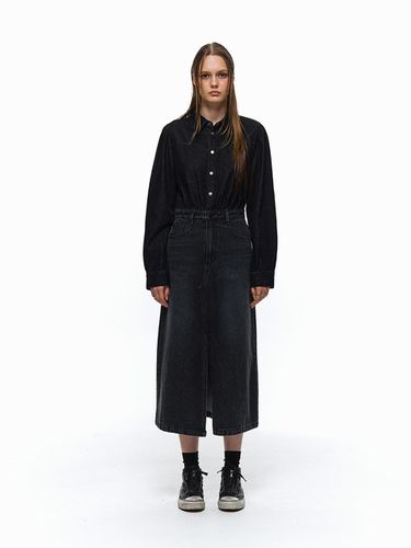 Fine Denim Long dress_Black - ellonarc - Modalova