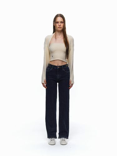 Gold Straight Denim Pants_Dark Blue - ellonarc - Modalova