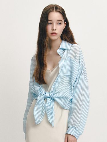 One Pocket Basic See-Through Stripe Shirt - marieclaire - Modalova