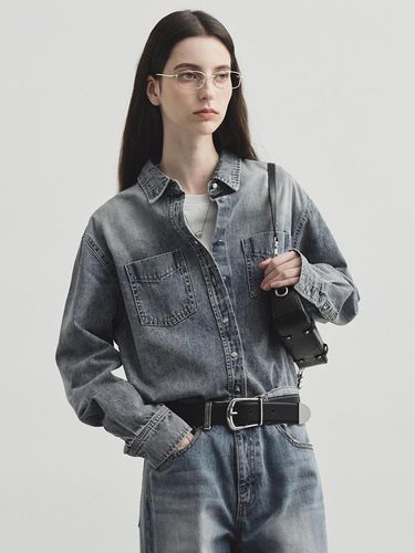 Oversized-fit denim shirt - Blue - MONGDOL - Modalova