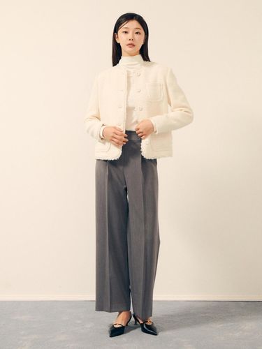 Belted One Tuck Wide Pants GP9P0SL941 - JJ JIGOTT - Modalova