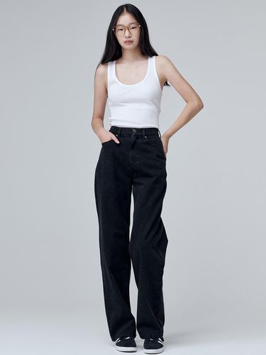 Regular Wide Denim Pants () - MaLoupe - Modalova