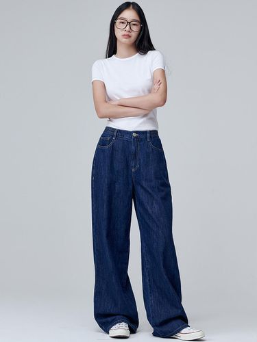 BANDING Wide Denim Pants () - MaLoupe - Modalova