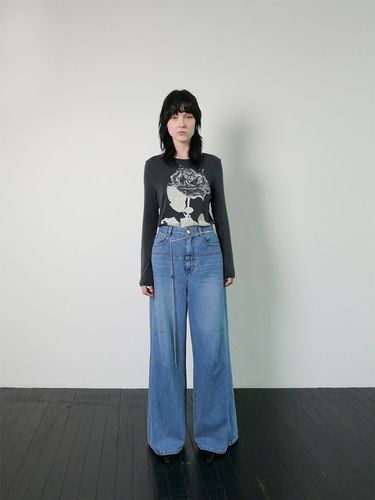 Front incision wide pants - ellonarc - Modalova