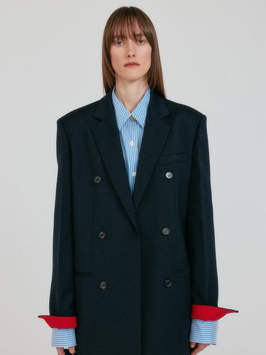 ZELL Single-Breasted Blazer - Navy - EENK - Modalova