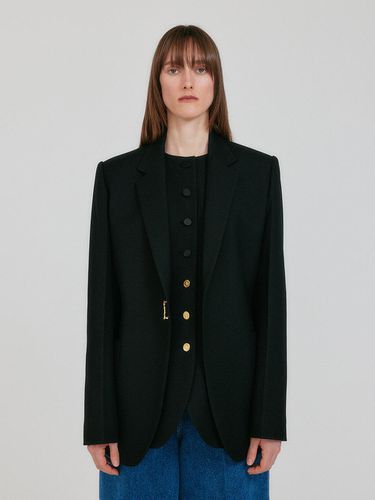 ZAKIT Single-Breasted Blazer with Brooch - EENK - Modalova