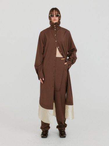 ZEDIA Scarf Layered Pants - Brown - EENK - Modalova