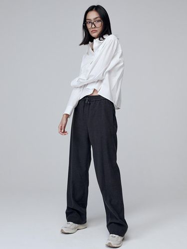 Wide BANDING Pants (Dark Gray) - MaLoupe - Modalova