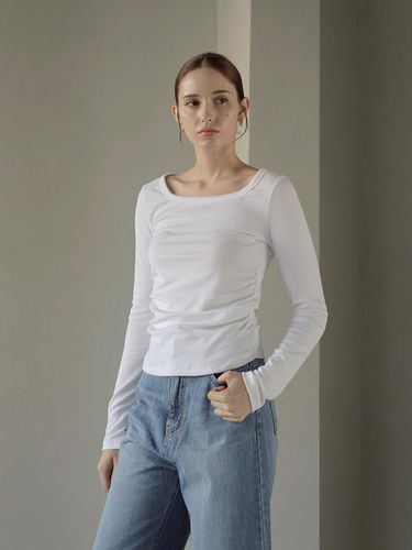 Shirring Square T-shirt - KELLY DONAHUE - Modalova