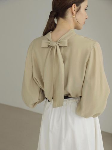 Tencel Two Way Tie Blouse - KELLY DONAHUE - Modalova