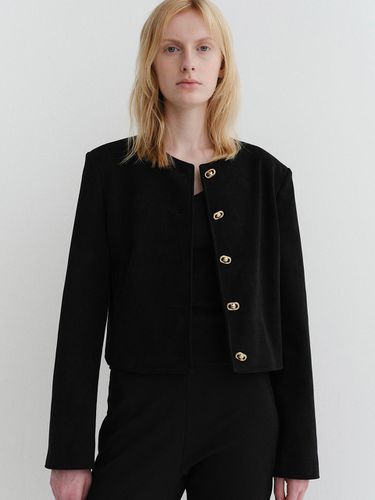 Suede Tweed Jacket - Black - ARCHAIC - Modalova